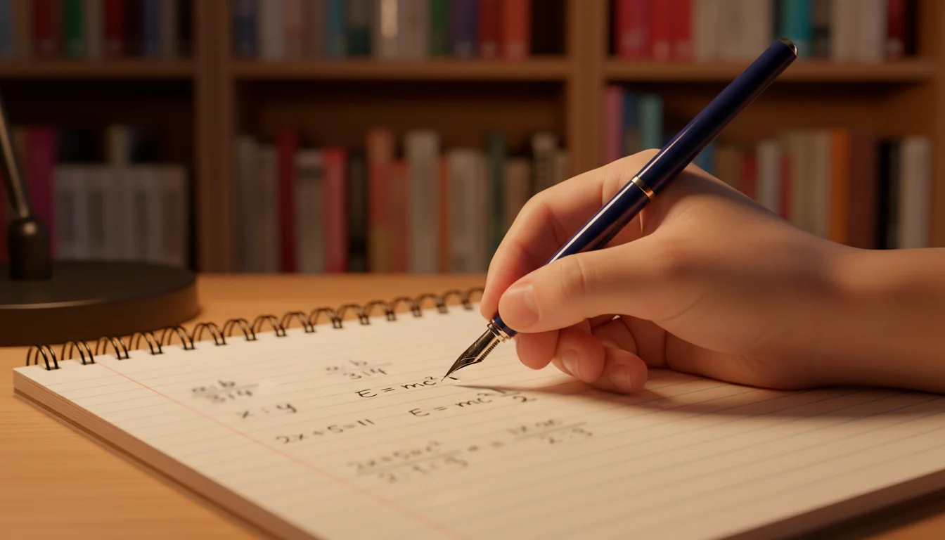 Persona tomando notas junto a fórmulas de gestión de apuestas